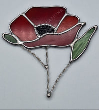Load image into Gallery viewer, Red Poppy Suncatcher