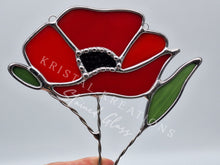 Load image into Gallery viewer, Red Poppy Suncatcher