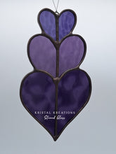 Load image into Gallery viewer, Stained Glass Hearts Suncatcher