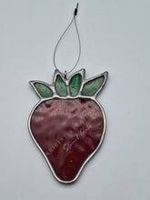 Load image into Gallery viewer, strawberry stained glass suncatcher