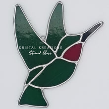 Load image into Gallery viewer, Hummingbird Stained Glass Suncatcher