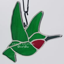 Load image into Gallery viewer, Hummingbird Stained Glass Suncatcher