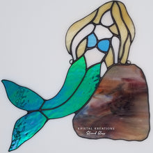 Load image into Gallery viewer, Mermaid Stained Glass Suncatcher
