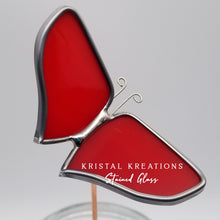 Load image into Gallery viewer, Butterfly Stained Glass Garden Stake