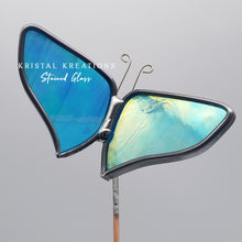 Load image into Gallery viewer, Butterfly Stained Glass Garden Stake