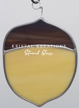 Load image into Gallery viewer, Acorn Stained Glass Suncatcher