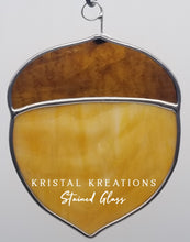 Load image into Gallery viewer, Acorn Stained Glass Suncatcher
