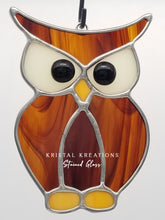 Load image into Gallery viewer, Owl Stained Glass Suncatcher