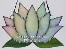 Load image into Gallery viewer, Lotus Flower Stained Glass Suncatcher