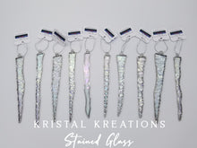 Load image into Gallery viewer, Stained Glass Icicle Ornaments