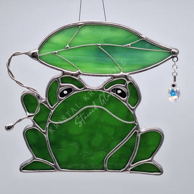 Frog Stained Glass Suncatcher