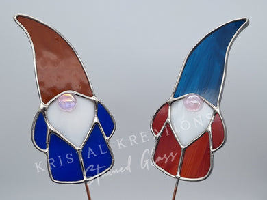 Gnome Stained Glass garden stake