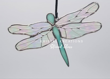 Load image into Gallery viewer, Stained Glass Dragonfly Suncatcher
