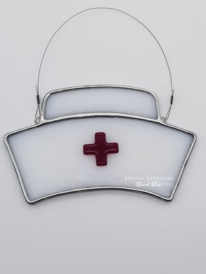 Nurses Cap Stained Glass Suncatcher