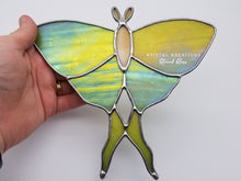 Load image into Gallery viewer, Luna Moth Stained Glass Suncatcher
