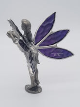 Load image into Gallery viewer, Pretty Pixie with Purple Iridescent Stained Glass Wings
