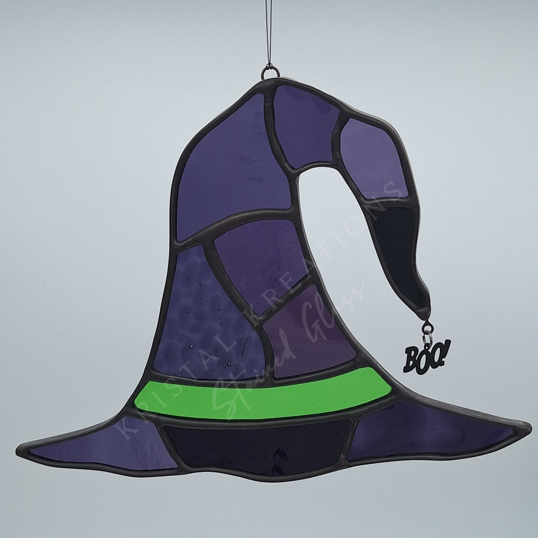 Patchwork Witches Hat Suncatcher