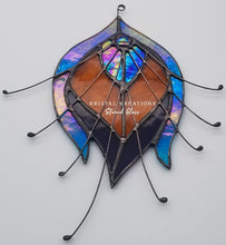 Load image into Gallery viewer, Peacock Feather Stained Glass Suncatcher
