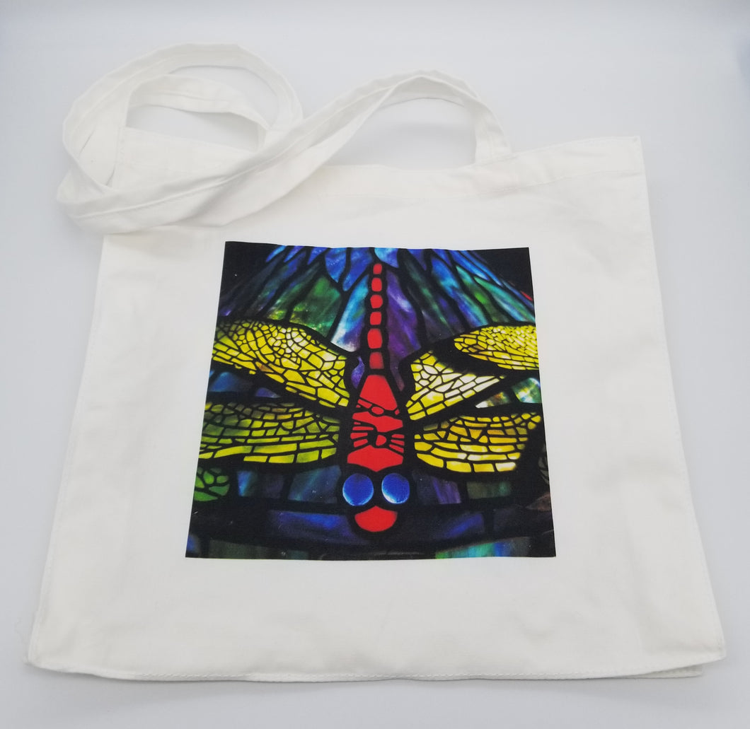 Kristal Kreations Dragonfly Lamp Cotton Tote Bag