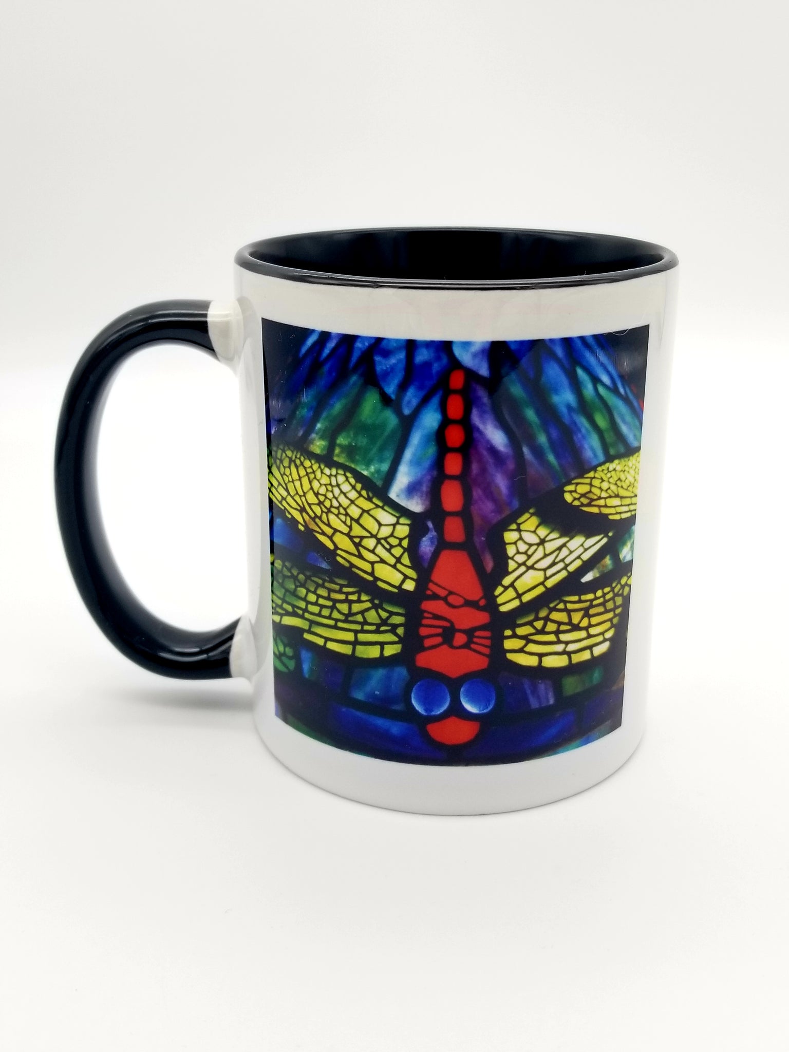 Iced Coffee Glass Mug, Dragonfly Coffee Mug Cup