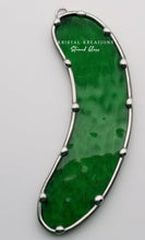 Load image into Gallery viewer, Christmas Pickle Stained Glass Ornament
