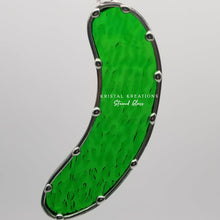 Load image into Gallery viewer, Christmas Pickle Stained Glass Ornament
