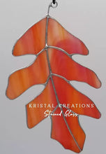 Load image into Gallery viewer, Oak Leaf Stained Glass Suncatcher
