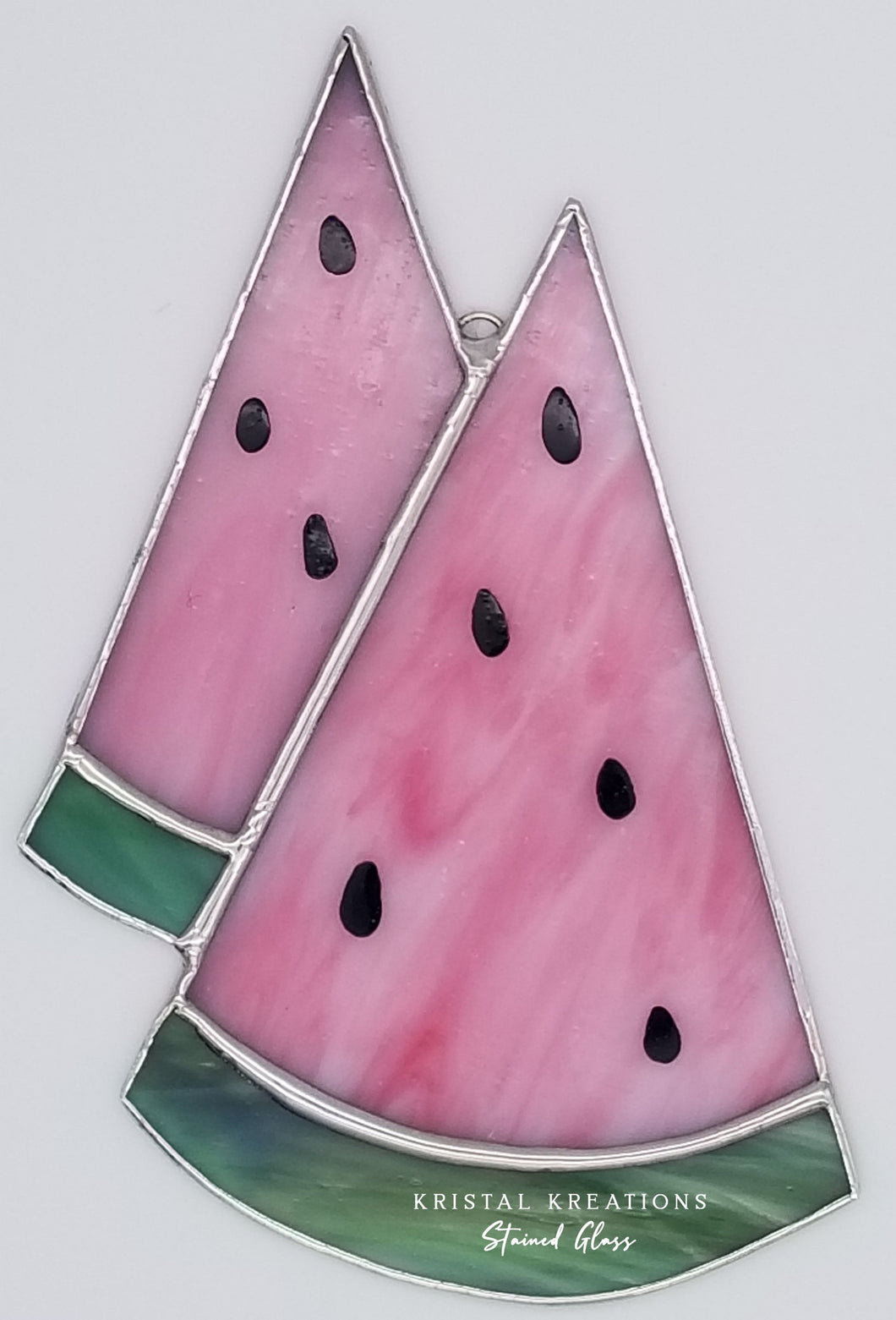 Stained Glass Watermelon Slices Suncatcher