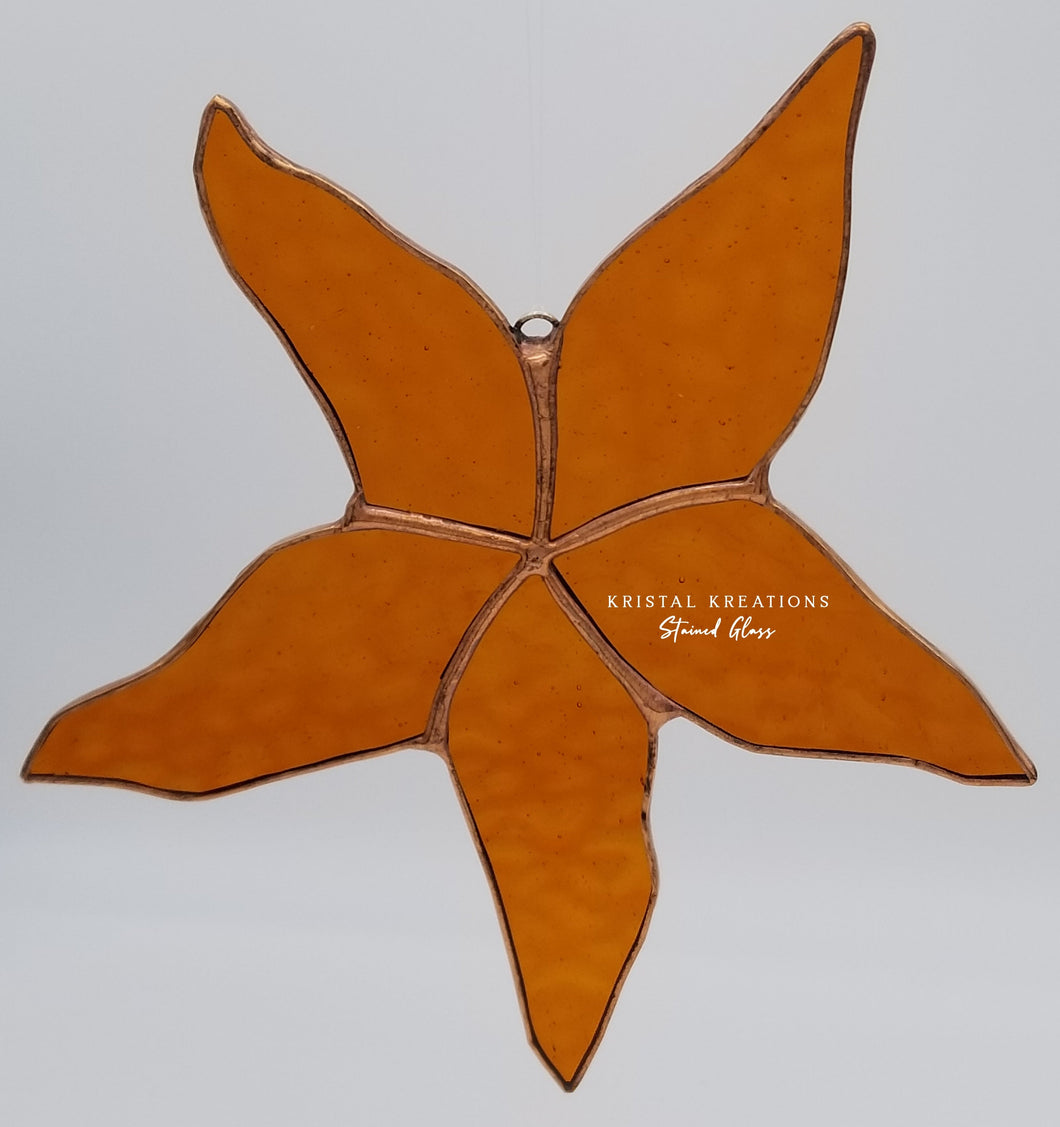 Stained Glass Starfish Suncatcher