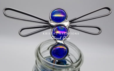 Dragonfly Stained Glass Garden Stake