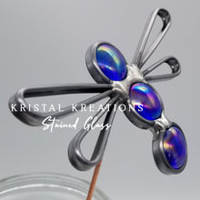 Load image into Gallery viewer, Dragonfly Stained Glass Garden Stake
