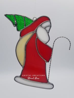 St. Nick Stained Glass Ornament 