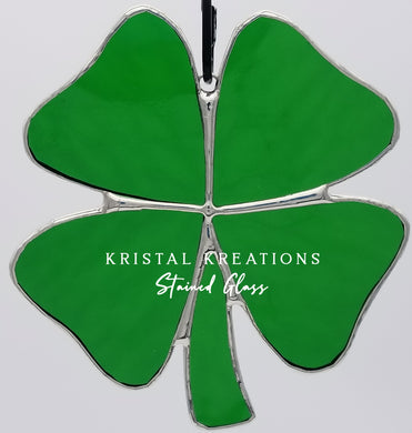 Four Leaf Clover Stained Glass Suncatcher