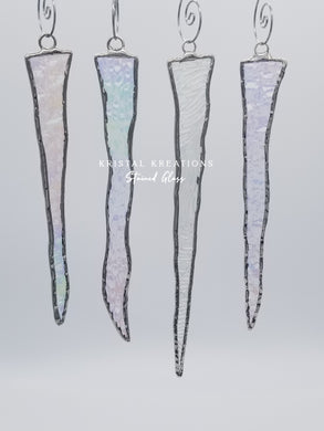 Stained Glass Icicle Ornaments