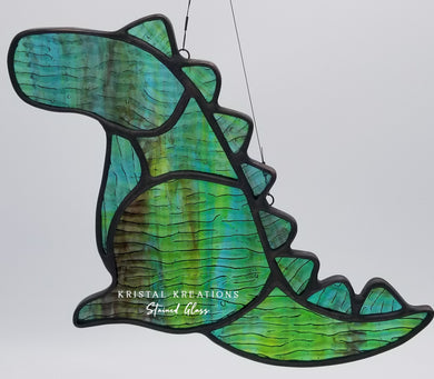 Dinosaur Stained Glass Suncatcher